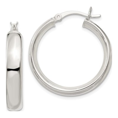 Sterling Silver 25mm Hoop Earrings