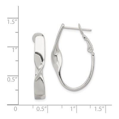 Sterling Silver 30mm Twisted Hoop Earrings – view 5