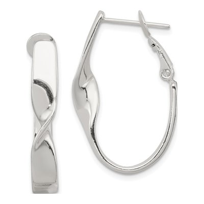 Sterling Silver 30mm Twisted Hoop Earrings