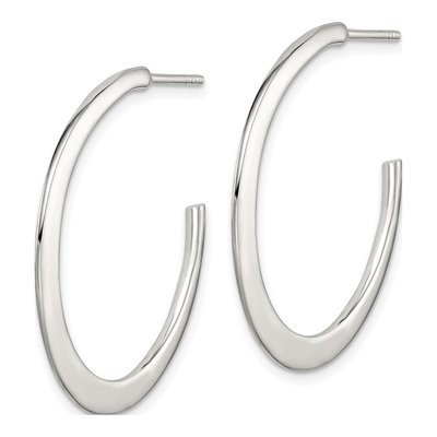 Sterling Silver 30mm Hoop Earrings – view 3