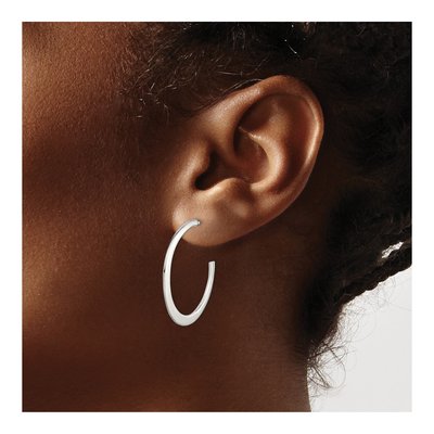 Sterling Silver 30mm Hoop Earrings – view 4