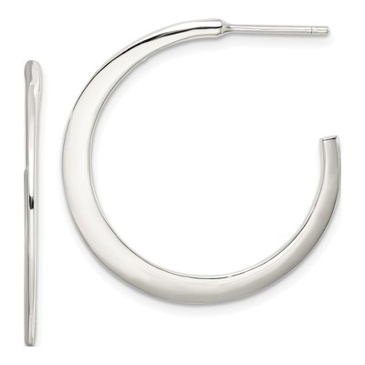 Sterling Silver 30mm Hoop Earrings