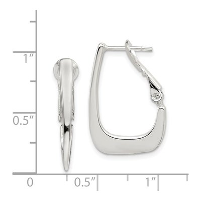 Sterling Silver 18mm Tapered Hoop Earrings – view 5