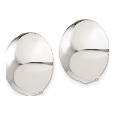 Sterling Silver Non-Pierced Button Stud Earrings – view 3