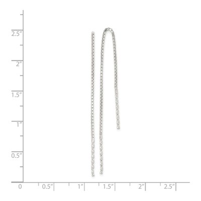 Sterling Silver Twisted Spiral Bar Threader Earrings – view 5