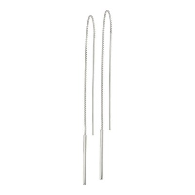 Sterling Silver Bar Threader Earrings – view 3