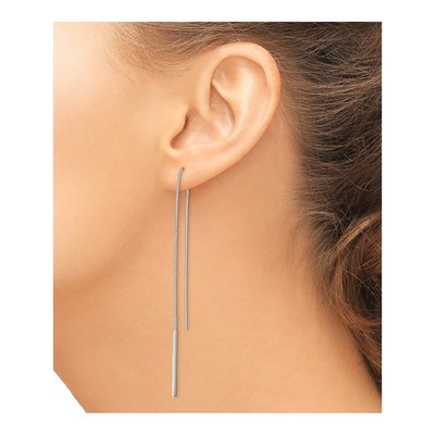Sterling Silver Bar Threader Earrings – view 4