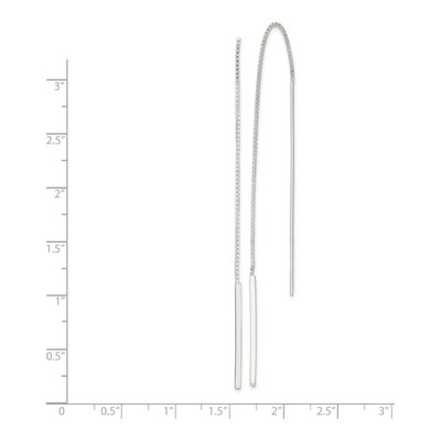 Sterling Silver Bar Threader Earrings – view 5
