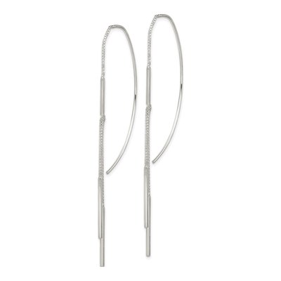 Sterling Silver Bar Threader Earrings – view 3