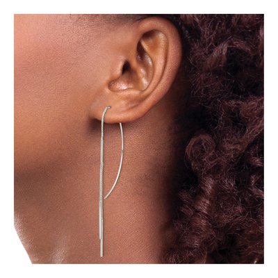 Sterling Silver Bar Threader Earrings – view 4