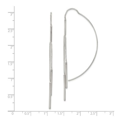 Sterling Silver Bar Threader Earrings – view 5