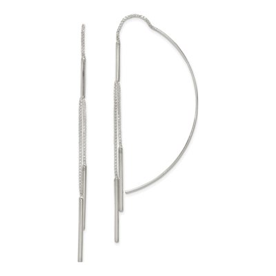 Sterling Silver Bar Threader Earrings