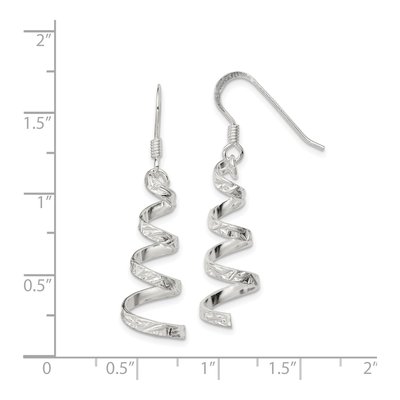 Sterling Silver Twisted Dangle Earrings – view 5