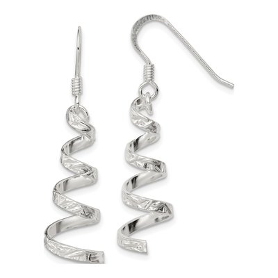 Sterling Silver Twisted Dangle Earrings