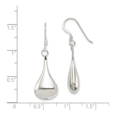 Sterling Silver Teardrop Dangle Earrings – view 5