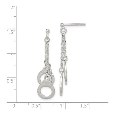 Sterling Silver Hand Cuff Dangle Earrings – view 5