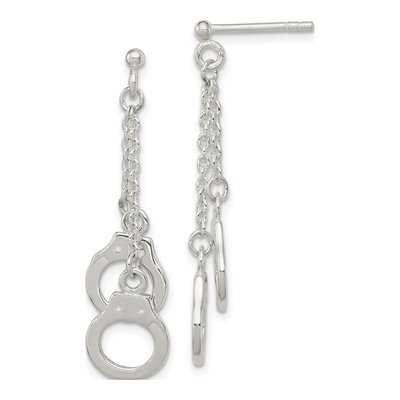 Sterling Silver Hand Cuff Dangle Earrings
