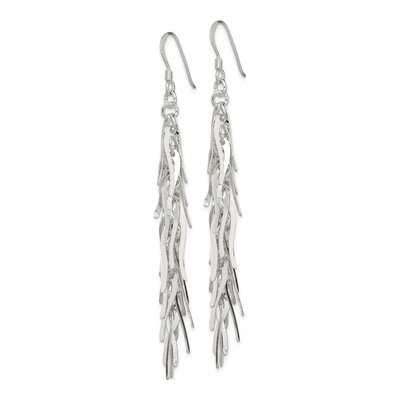 Sterling Silver Squiggle Dangle Earrings – view 3