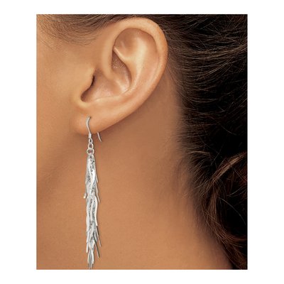 Sterling Silver Squiggle Dangle Earrings – view 4