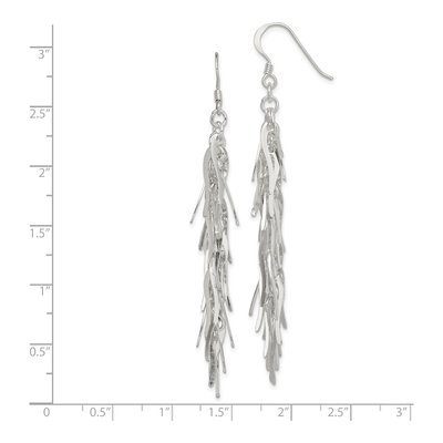 Sterling Silver Squiggle Dangle Earrings – view 5