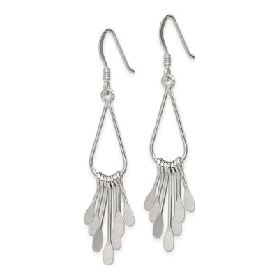 Sterling Silver Teardrop Dangle Earrings – view 3