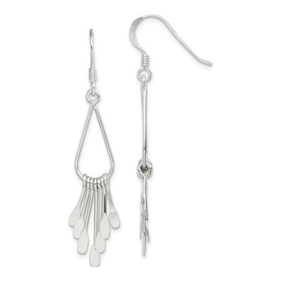 Sterling Silver Teardrop Dangle Earrings