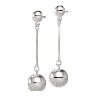 Sterling Silver Ball Dangle Earrings – view 3