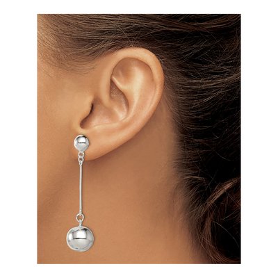 Sterling Silver Ball Dangle Earrings – view 4