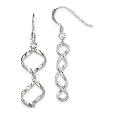 Sterling Silver Twisted Dangle Earrings