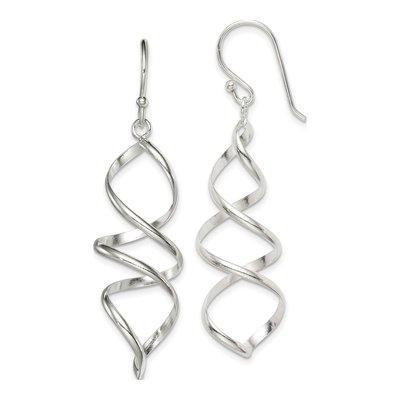 Sterling Silver Twisted Dangle Earrings