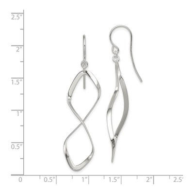 Sterling Silver Twisted Dangle Earrings – view 5