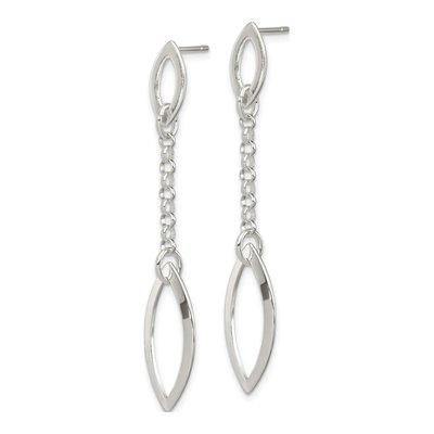 Sterling Silver Marquise Dangle Earrings – view 3