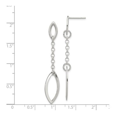 Sterling Silver Marquise Dangle Earrings – view 5