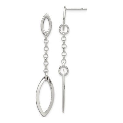 Sterling Silver Marquise Dangle Earrings