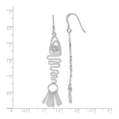 Sterling Silver Fish Dangle Earrings – view 5