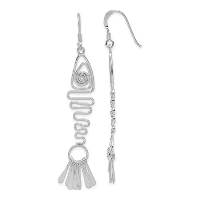 Sterling Silver Fish Dangle Earrings