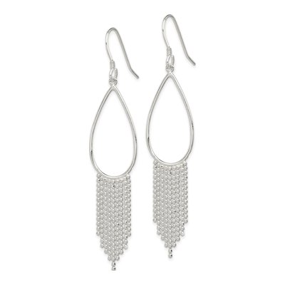 Sterling Silver Teardrop Dangle Earrings – view 3
