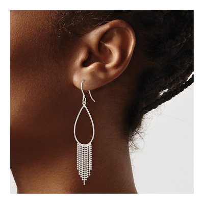 Sterling Silver Teardrop Dangle Earrings – view 4