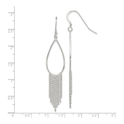 Sterling Silver Teardrop Dangle Earrings – view 5