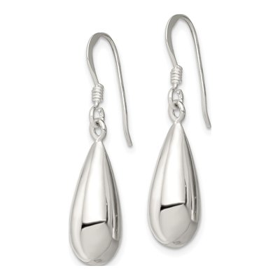 Sterling Silver Fancy Teardrop Dangle Earrings – view 3