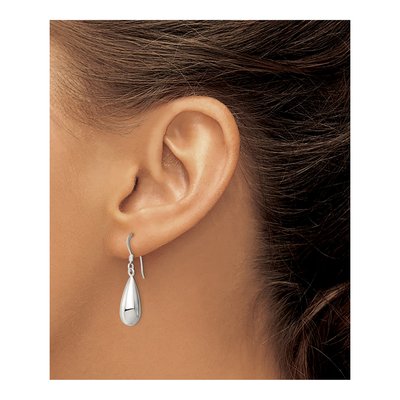 Sterling Silver Fancy Teardrop Dangle Earrings – view 4