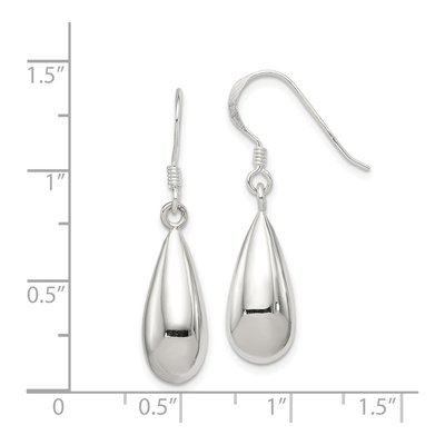 Sterling Silver Fancy Teardrop Dangle Earrings – view 5