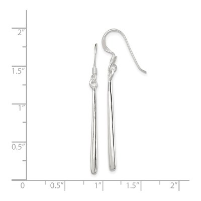Sterling Silver Teardrop Bar Dangle Earrings – view 5
