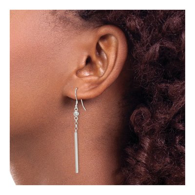 Sterling Silver Bar Dangle Earrings – view 4