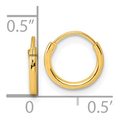 Gold-Plated Sterling Silver 9.5mm Endless Hoop Earrings – view 5