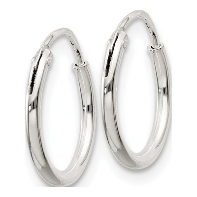 Sterling Silver 12mm Small Hoop Earrings – view 3