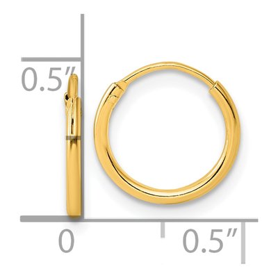 Gold-Plated Sterling Silver 12mm Endless Hoop Earrings – view 5
