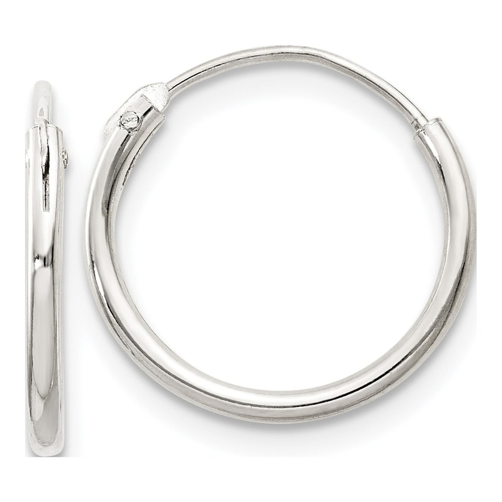 Sterling Silver 14mm Hoop Earrings