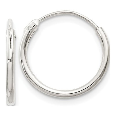 Sterling Silver 14mm Hoop Earrings