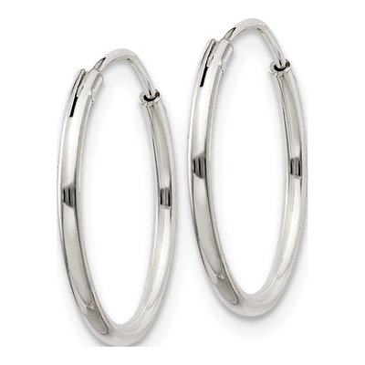 Sterling Silver 16mm Hoop Earrings – view 3